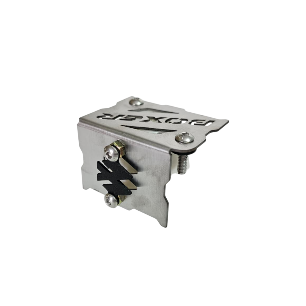 PROTECTOR DE BOMBA O DEPOSITO DE LIQUIDO DE FRENO DELANTERO EN ACERO BAJAJ BOXER CT 125