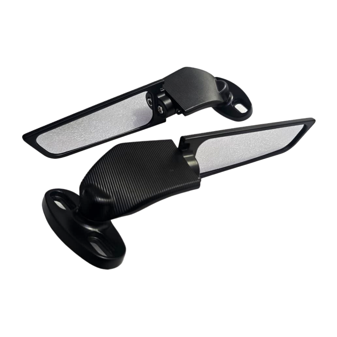 PAR ESPEJOS TIPO ALERON PARA MOTOS RACING