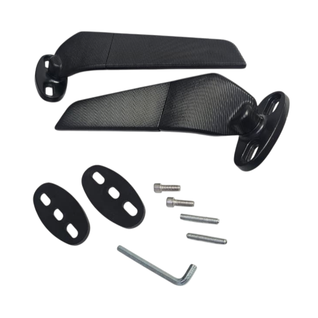 PAR ESPEJOS TIPO ALERON PARA MOTOS RACING