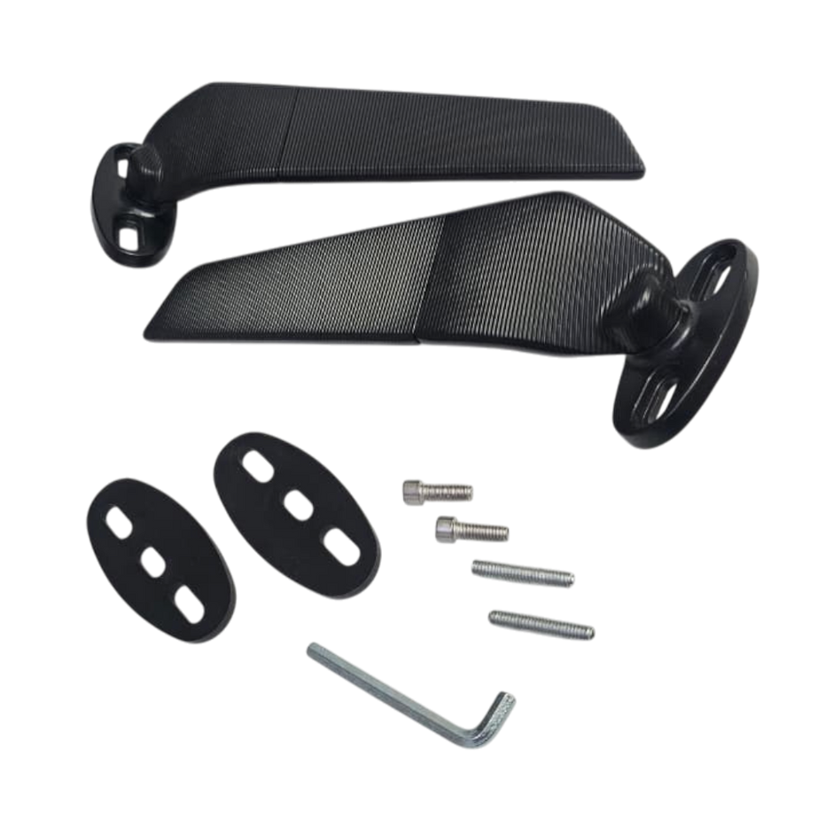 PAR ESPEJOS TIPO ALERON PARA MOTOS RACING