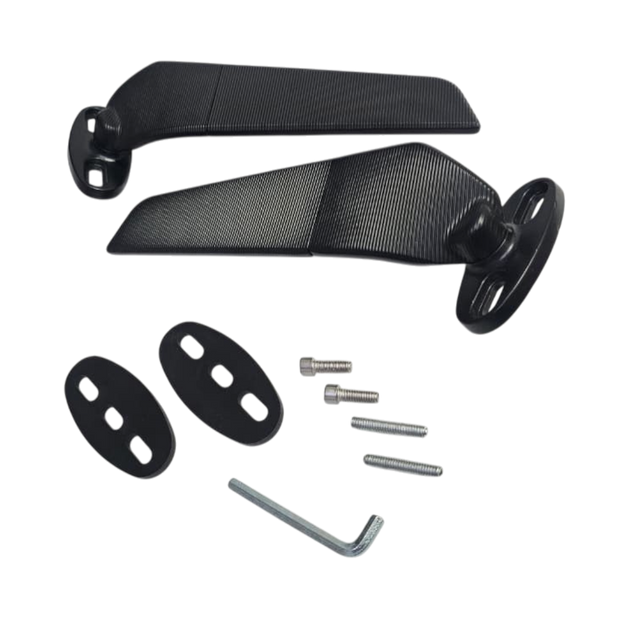 PAR ESPEJOS TIPO ALERON PARA MOTOS RACING