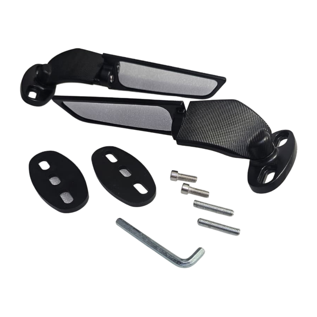 PAR ESPEJOS TIPO ALERON PARA MOTOS RACING