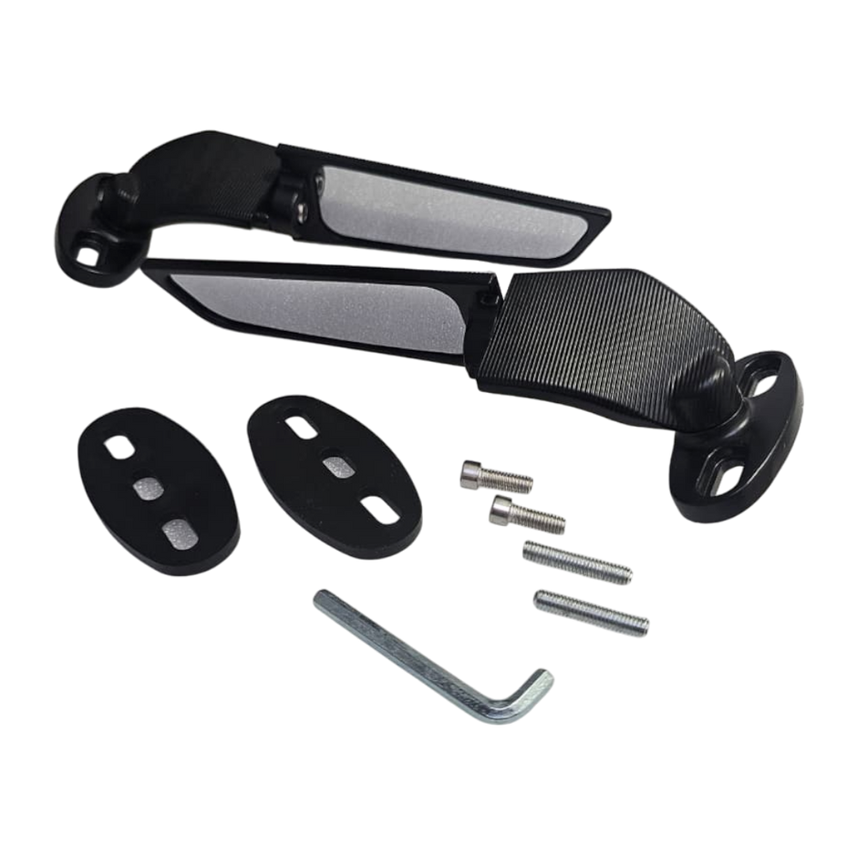 PAR ESPEJOS TIPO ALERON PARA MOTOS RACING