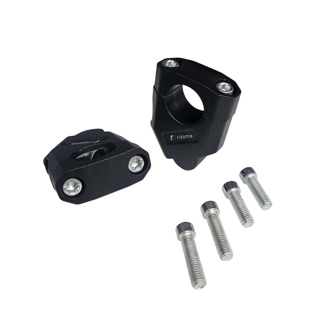 PAR EXTENSORES ANGULARES DE MANUBRIO ALUMINIO + CALZAS TIPO RIZOMA