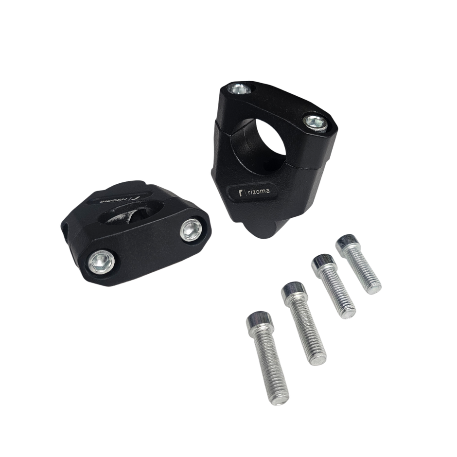 PAR EXTENSORES ANGULARES DE MANUBRIO ALUMINIO + CALZAS TIPO RIZOMA