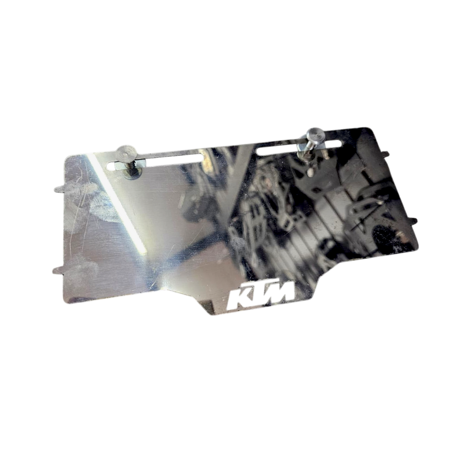 PORTA PLACA EN ACERO SIN PERFORAR FLOTANTE KTM