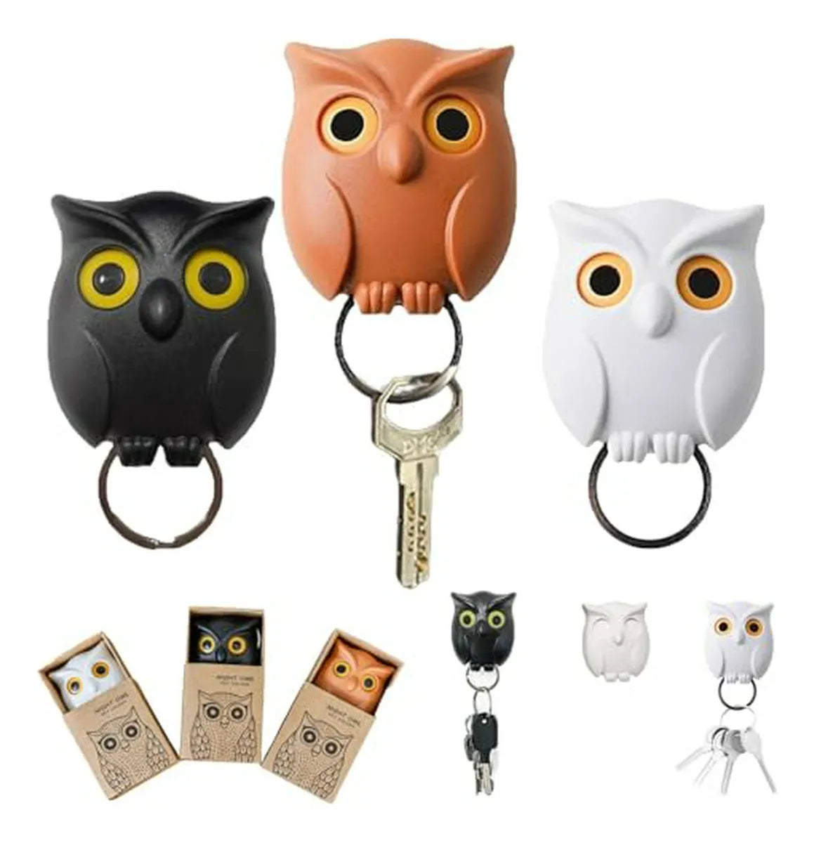 PORTA LLAVES TIPO BUHO