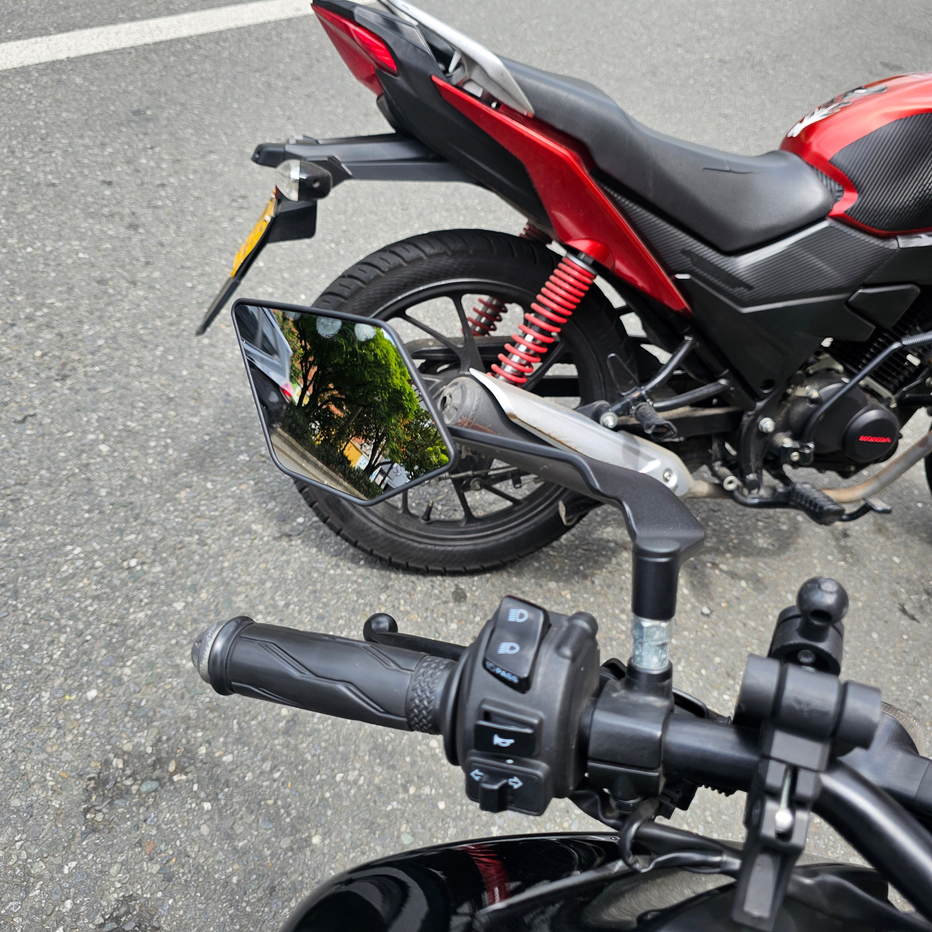 PAR ESPEJOS TIPO ALERON STEALTH MAX NEGRO MATE