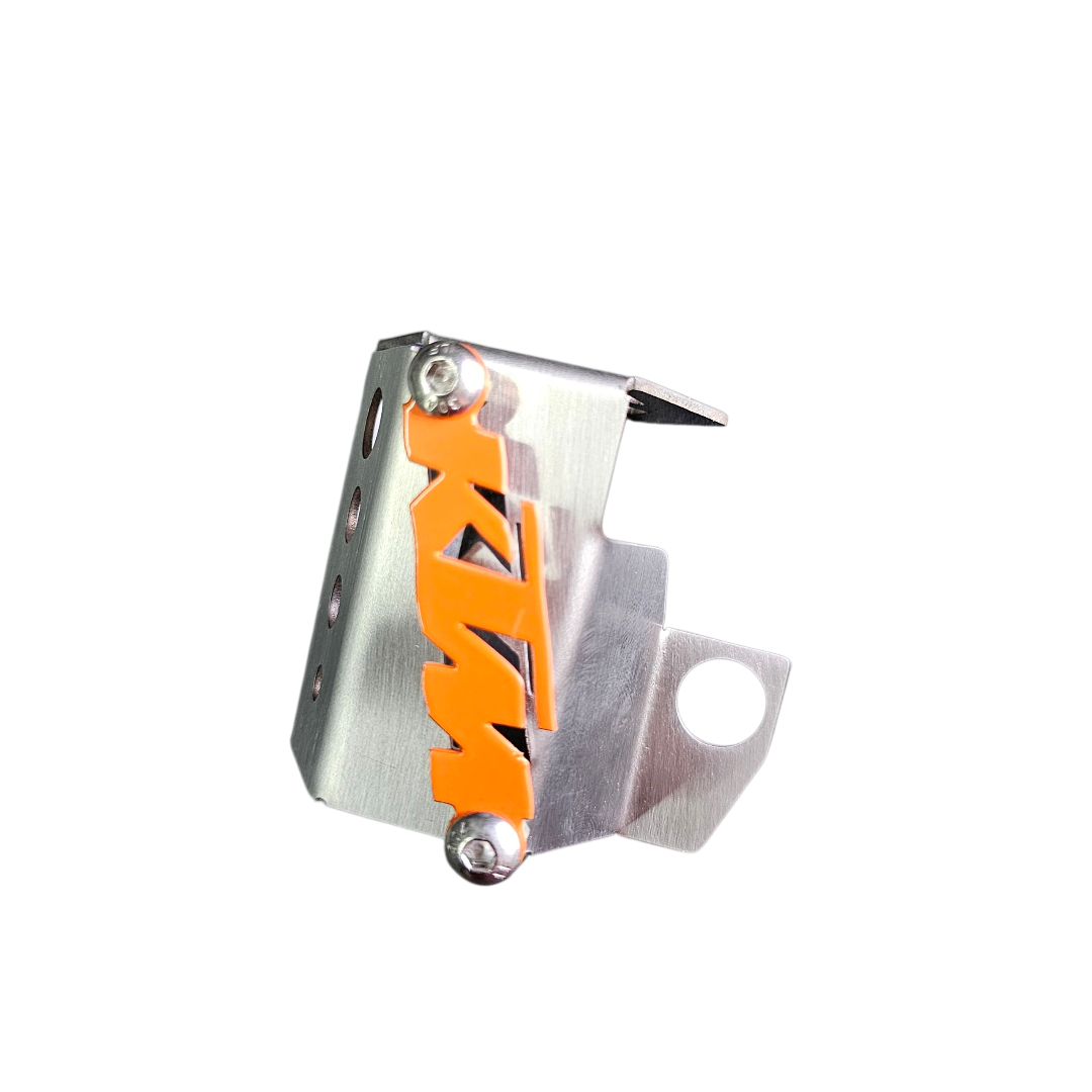 PROTECTOR DE BOMBA O DEPOSITO DE LIQUIDO DE FRENO TRASERO EN ACERO KTM DUKE 200/250/390 NG - KTM DUKE 200/390 G1