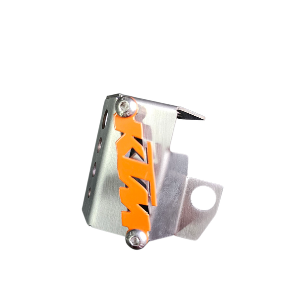 PROTECTOR DE BOMBA O DEPOSITO DE LIQUIDO DE FRENO TRASERO EN ACERO KTM DUKE 200/250/390 NG - KTM DUKE 200/390 G1