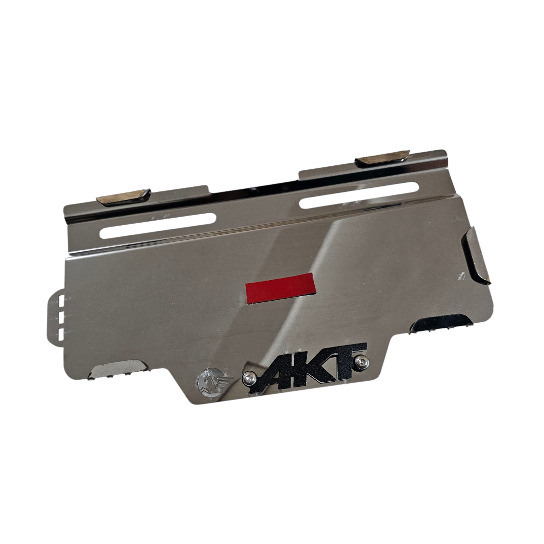 PORTA PLACA EN ACERO AKT SIN PERFORAR