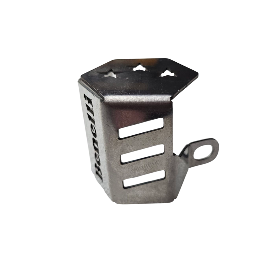 PROTECTOR DE BOMBA O DEPOSITO DE LIQUIDO DE FRENO TRASERO EN ACERO BENELLI 180S