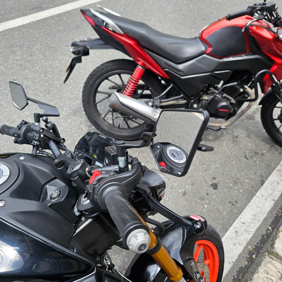 PAR ESPEJOS TIPO ALERON STEALTH MAX NEGRO MATE