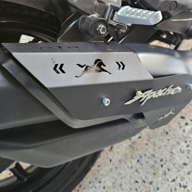PROTECTOR DE EXOSTO EN ACERO TVS APACHE 160/200 4V GRANDE