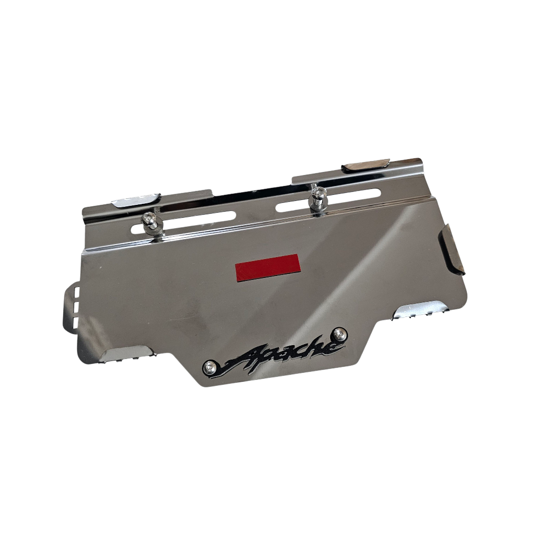 PORTA PLACA EN ACERO APACHE SIN PERFORAR