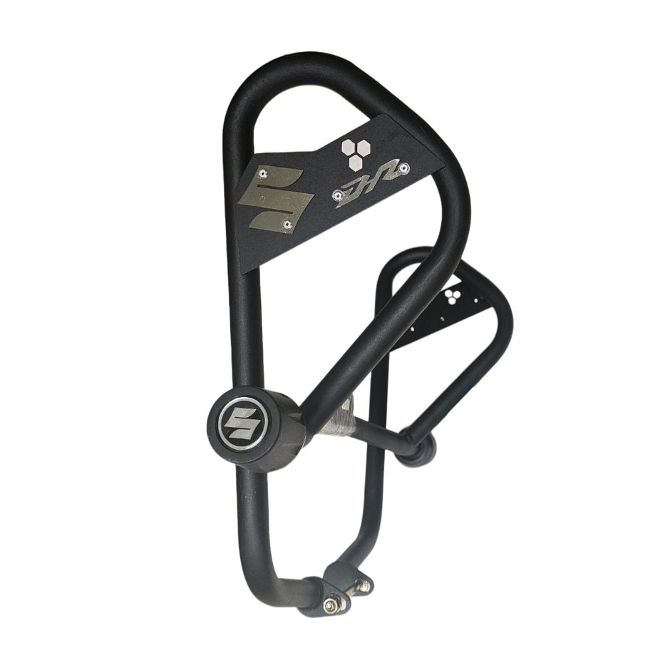 BARRA DE PROTECCION CON SLIDER CARBONO SIX SUZUKI DR 150