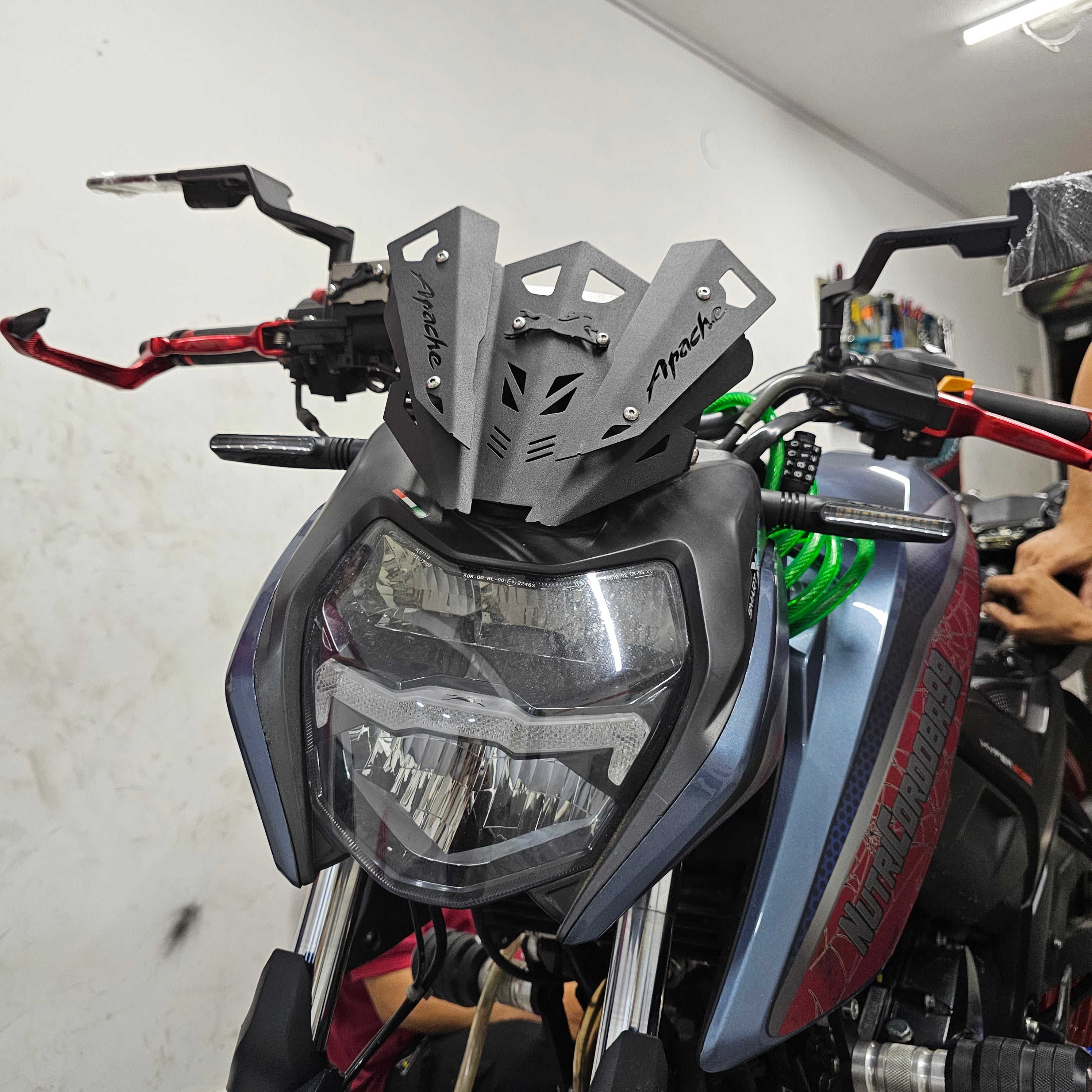CUPULA EN ACERO TVS APACHE 160/200 4V CACHOS