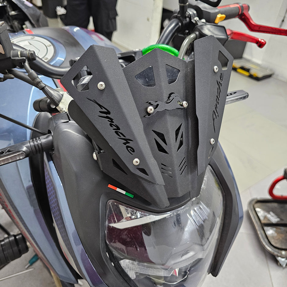 CUPULA EN ACERO TVS APACHE 160/200 4V CACHOS