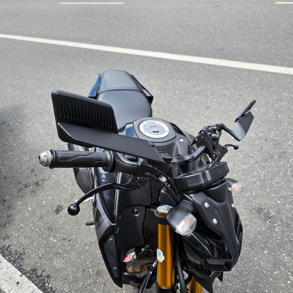 PAR ESPEJOS TIPO ALERON STEALTH MAX NEGRO MATE