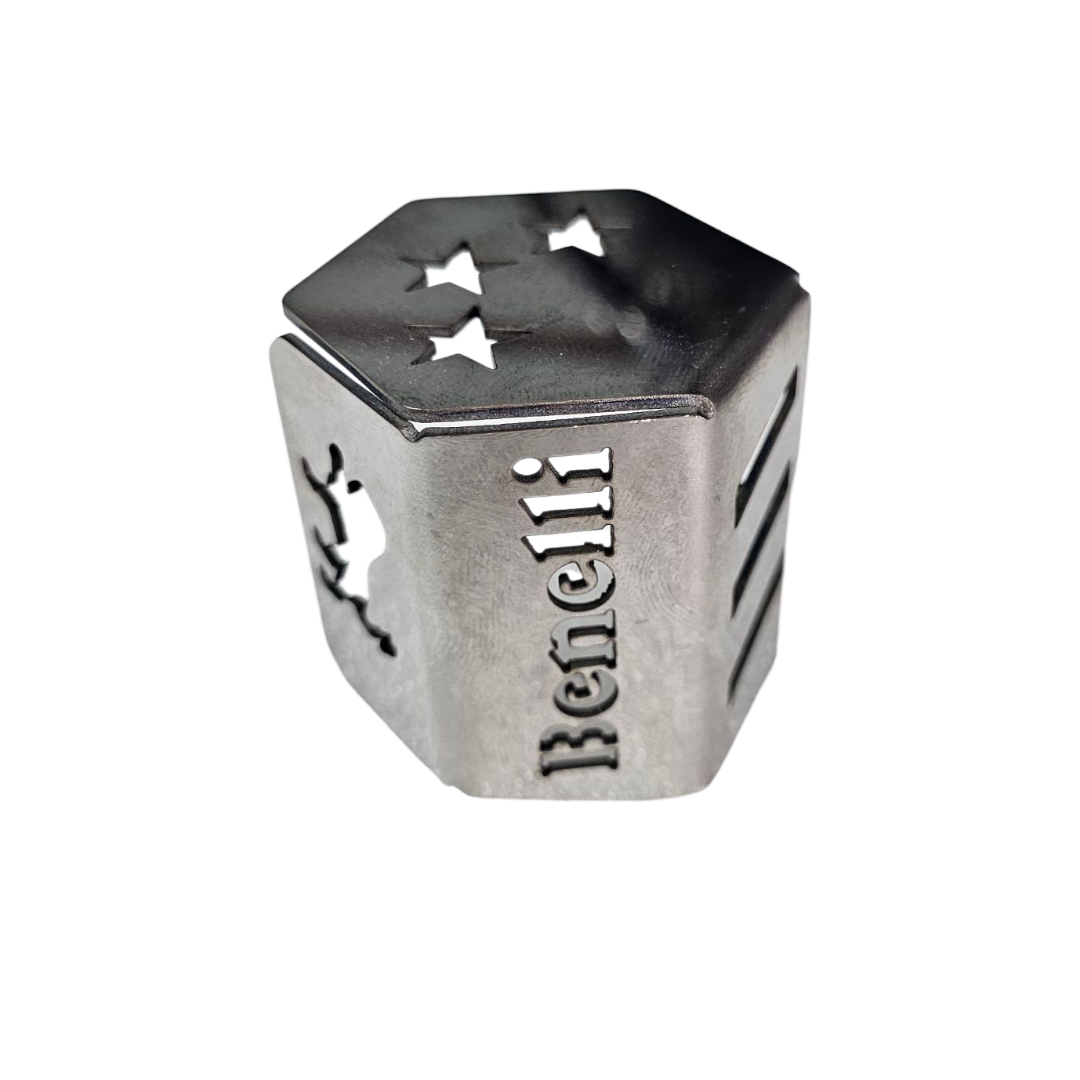 PROTECTOR DE BOMBA O DEPOSITO DE LIQUIDO DE FRENO TRASERO EN ACERO BENELLI 180S