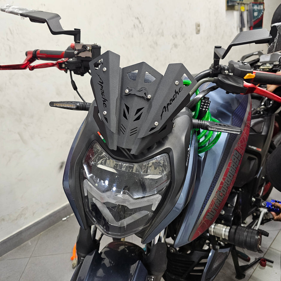 CUPULA EN ACERO TVS APACHE 160/200 4V CACHOS