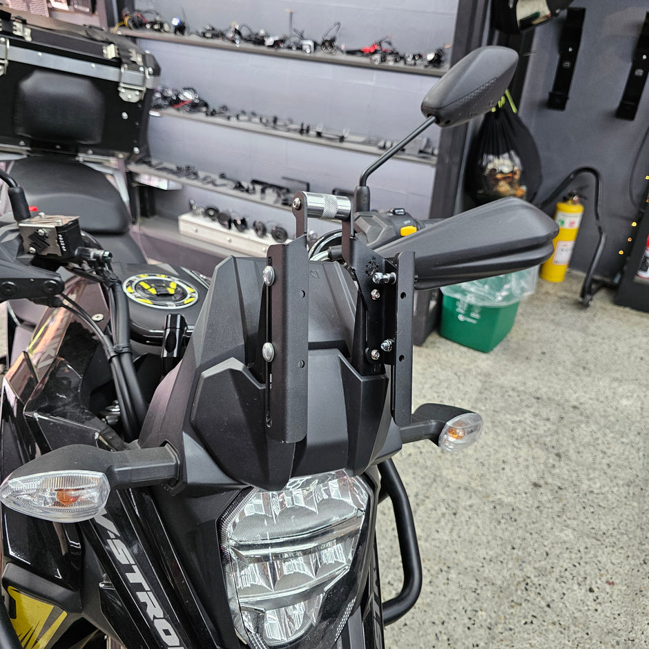 ELEVADOR O EXTENSOR DE CUPULA + SOPORTE GPS SUZUKI VSTROM 250 SX