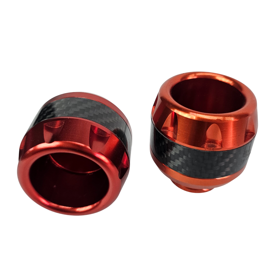 PAR SLIDERS DE EJE TIPO FIBRA DE CARBONO