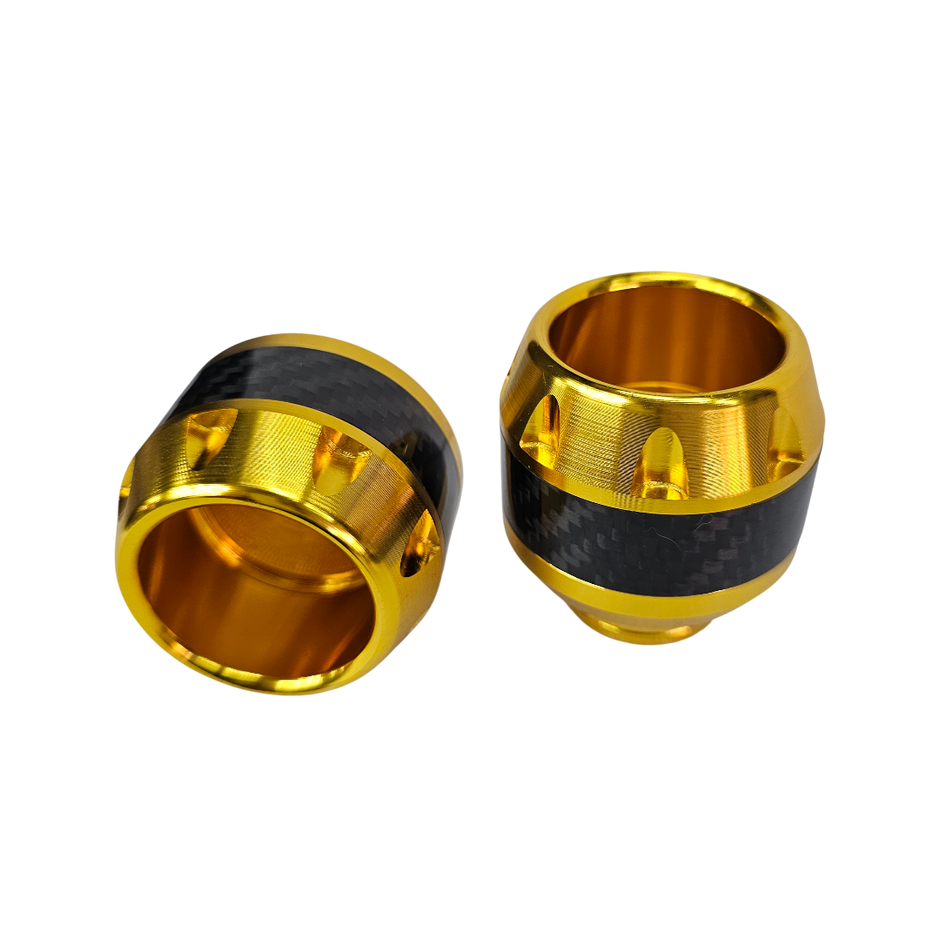 PAR SLIDERS DE EJE TIPO FIBRA DE CARBONO