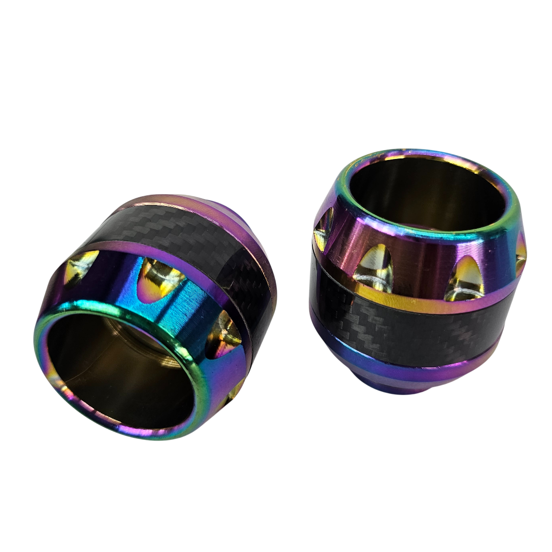 PAR SLIDERS DE EJE TIPO FIBRA DE CARBONO