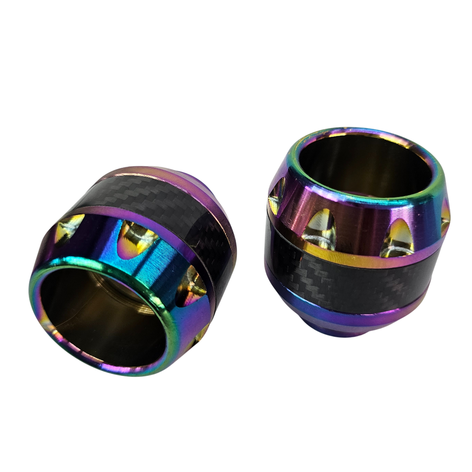 PAR SLIDERS DE EJE TIPO FIBRA DE CARBONO