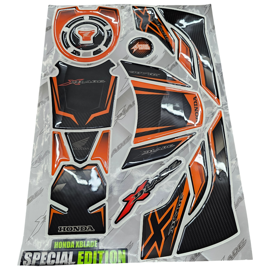 KIT VINILO TIPO STOMPGRIPS SPECIAL EDITION HONDA XBLADE 160