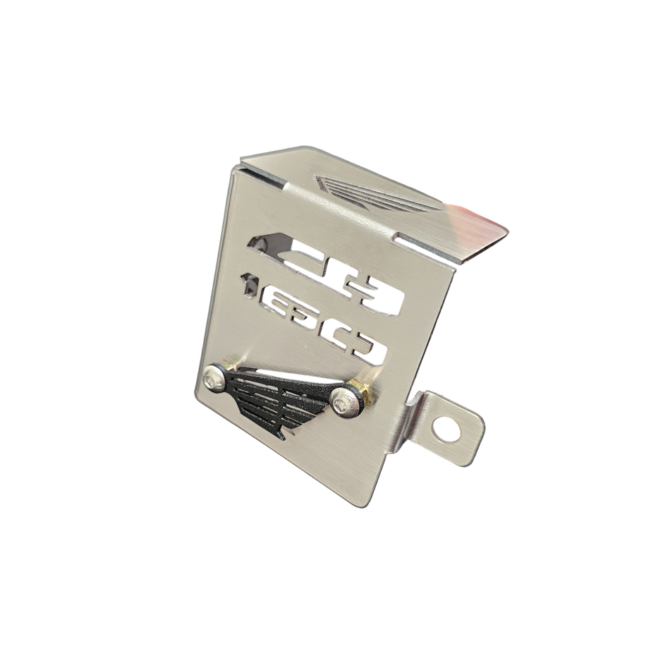 PROTECTOR DE BOMBA O DEPOSITO DE LIQUIDO DE FRENO TRASERO EN ACERO HONDA CB160F