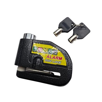 CANDADO DE DISCO CON ALARMA NEGRO