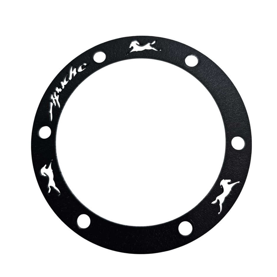 PROTECTOR DE TAPA TANQUE O ARO DE GASOLINA EN ACERO TVS APACHE 160/200 4V