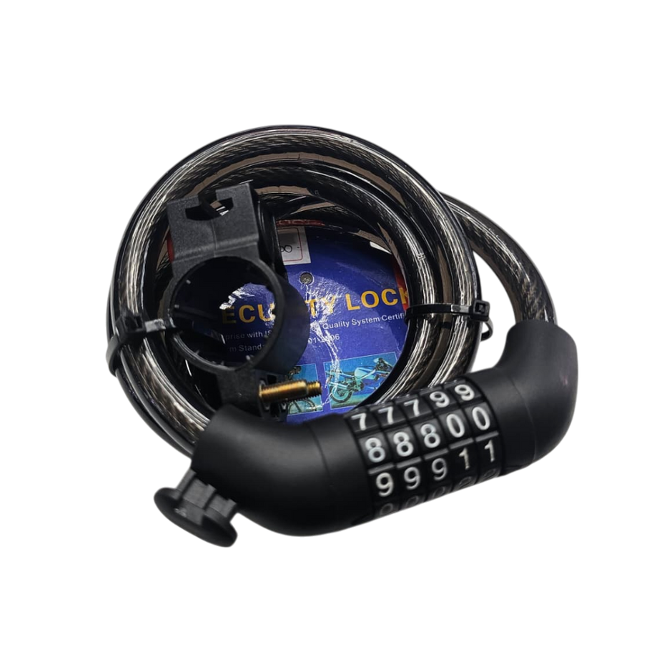 GUAYA DE SEGURIDAD CON CLAVE 5 DIGITOS GROSOR MEDIO