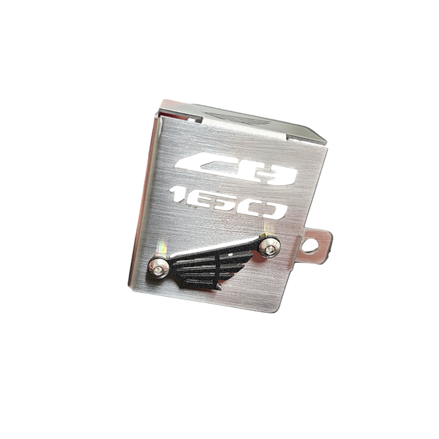 PROTECTOR DE BOMBA O DEPOSITO DE LIQUIDO DE FRENO TRASERO EN ACERO HONDA CB160F