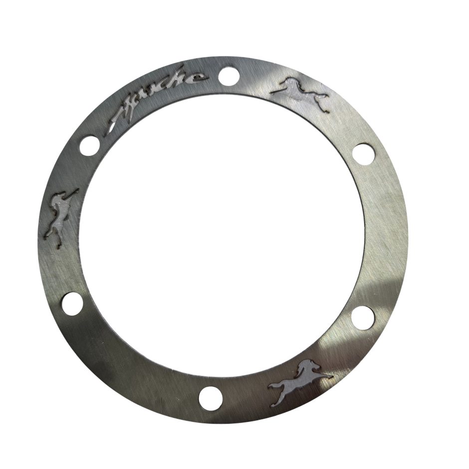 PROTECTOR DE TAPA TANQUE O ARO DE GASOLINA EN ACERO TVS APACHE 160/200 4V