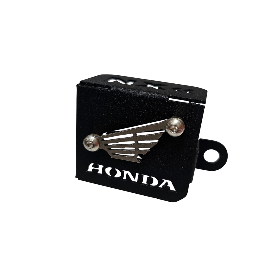 PROTECTOR DE BOMBA O DEPOSITO DE LIQUIDO DE FRENO TRASERO EN ACERO HONDA NX 190